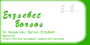 erzsebet borsos business card